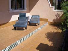 Cabo Roig Holiday Apartment - Tiled Patio - Sunbathing Area